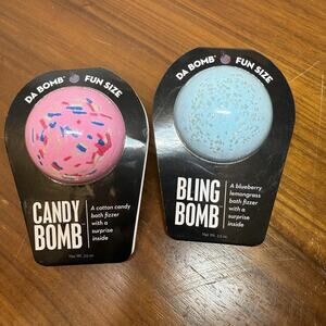 DA BOMB Bath Fizzers BLING BOMB & Candy Bomb Set Surprised Inside! New